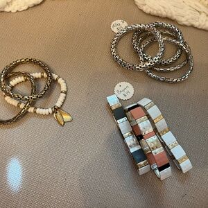 Plunder Mixed Metal and Beaded Bracelet Set